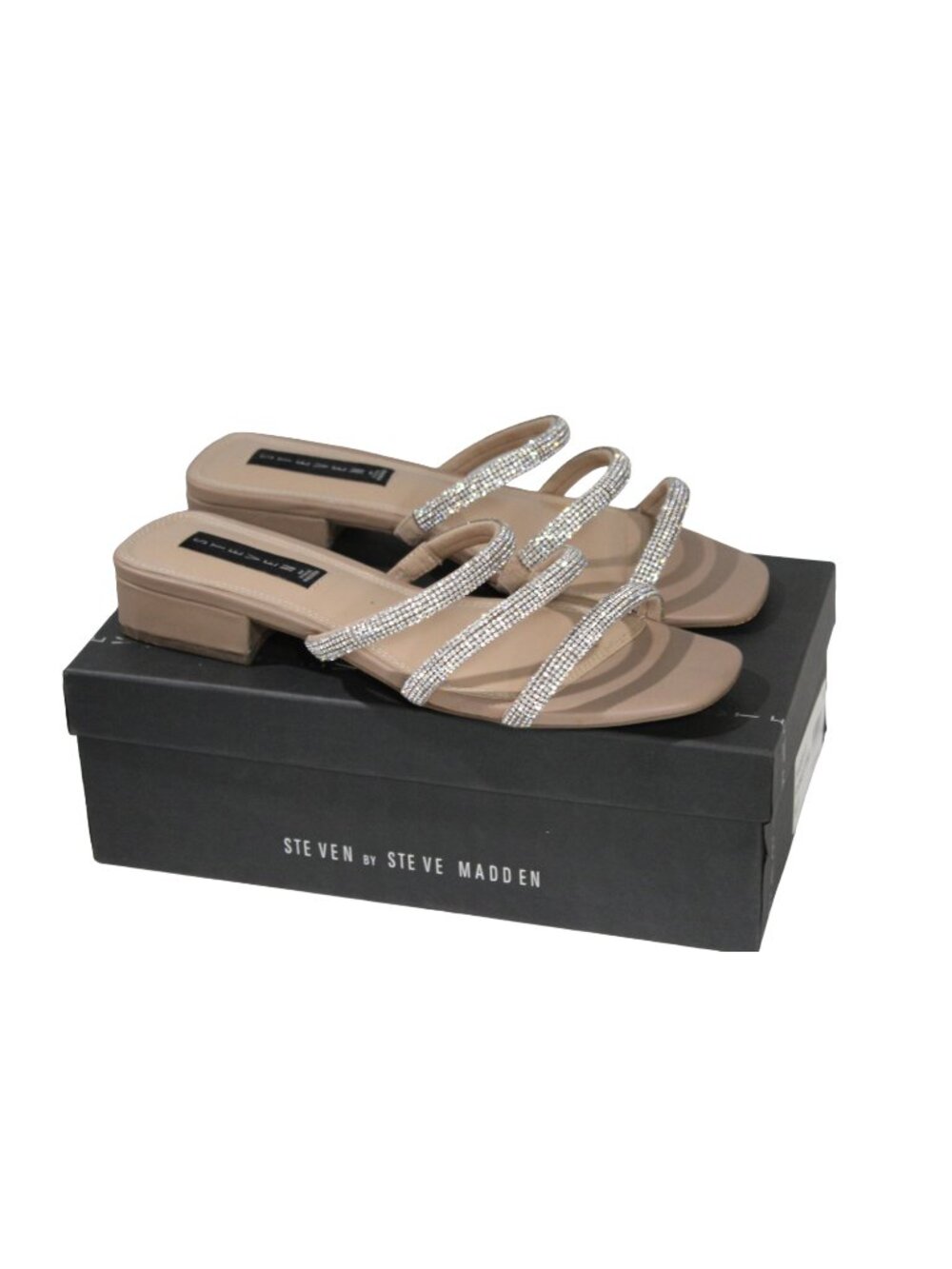 Steven by Steve Madden Hades Rhinestone Slide Sandals Size 9.5